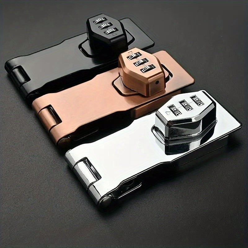 Keyless Combination Padlock with Zinc Alloy Password Design for Cabinets Drawers and Household Storage