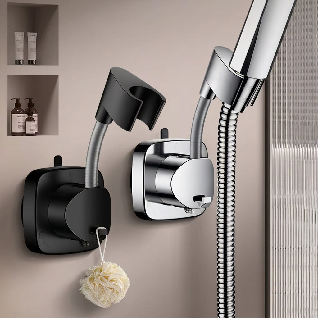 Adjustable Shower Head Holder with 360° No Drill Wall Mount Bracket for Bathroom Use