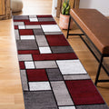 Simple Check Pattern Floor Mat for Kitchen, Hallway, or Corridor, Anti-Slip, Washable Polypropylene Rug for Home Decoration