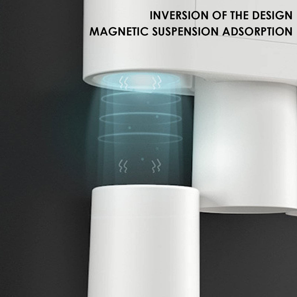 Magnetic Toothbrush Holder with Automatic Toothpaste Dispenser for Wall Mounted Bathroom Organization