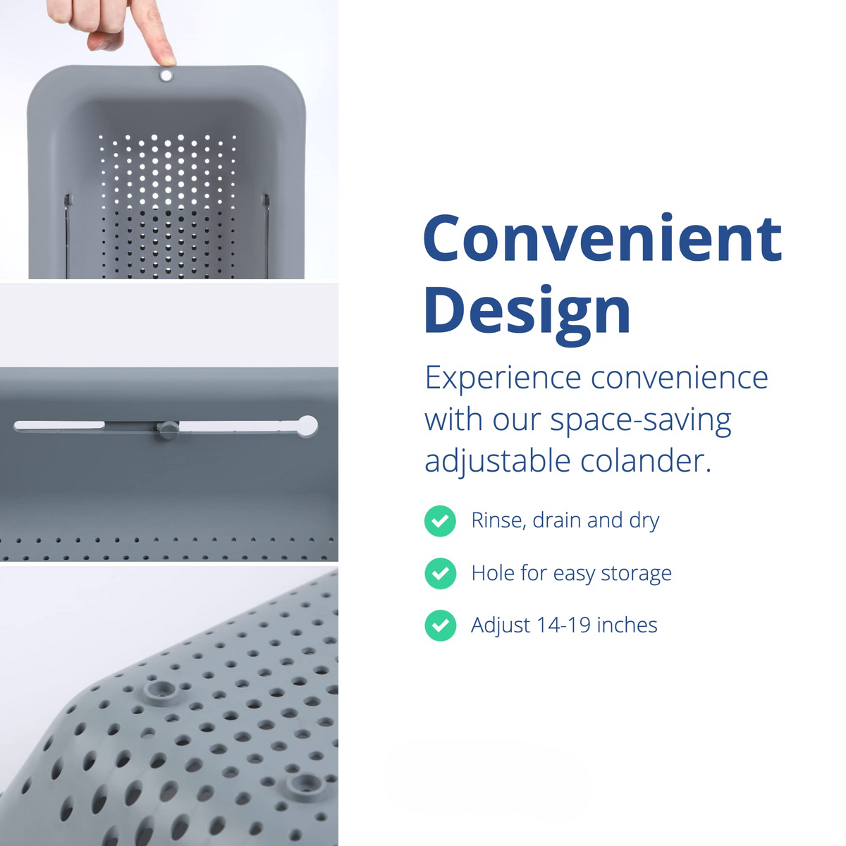 Retractable Sink Drain Basket Adjustable Vegetable Washing Rack