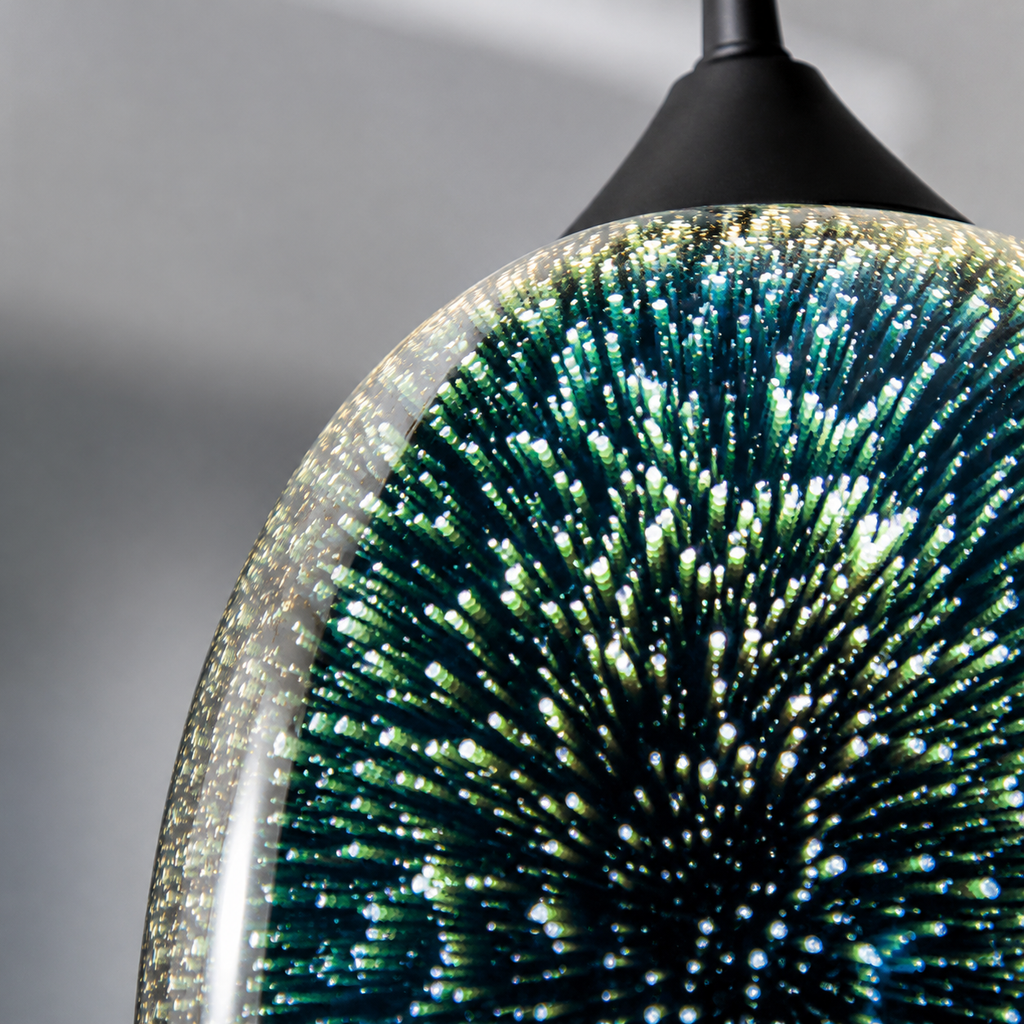 Starburst Pendant Light with 3D Glass Shade Design for Dining Rooms Bars and Decorative Indoor Lighting
