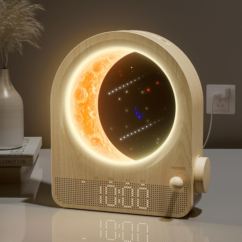 Sunrise Alarm Clock with White Noise Sounds and Dual Alarm Settings for Bedroom Use