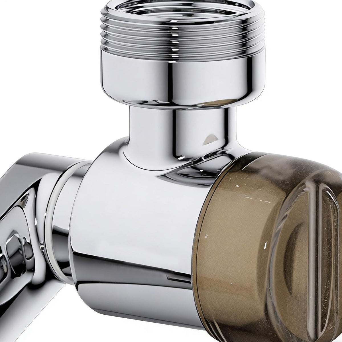 Brass Faucet Extender with 1440 Degree Rotation and 4 Spray Modes for Kitchen Sink Cleaning and Rinsing Use (2 Filter Cartridges Included)