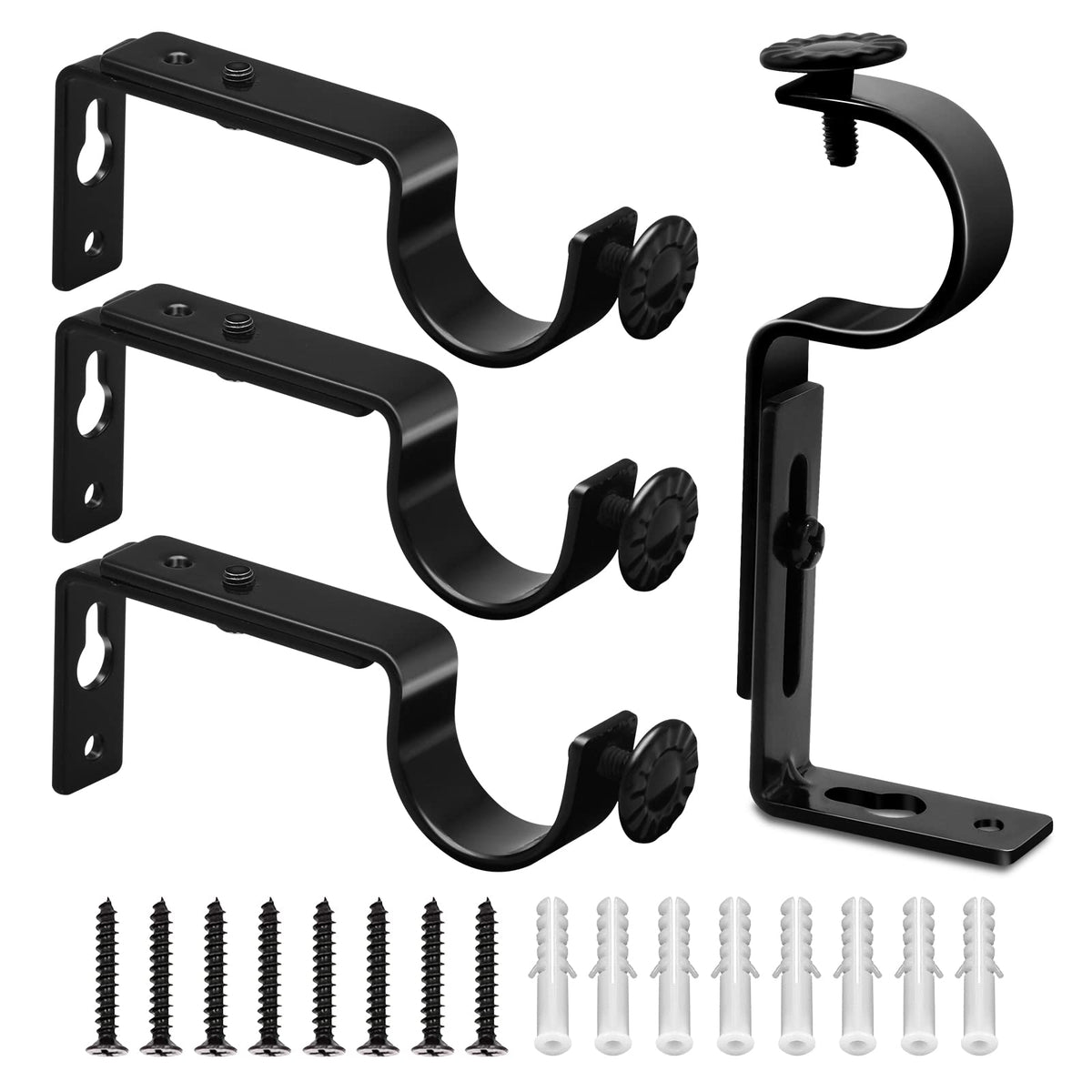 Elegant Curtain Bracket with Adjustable Iron Design for Home Curtain Installation