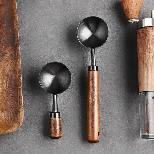 Wooden Handle Stainless Steel Coffee Scoop for Measuring