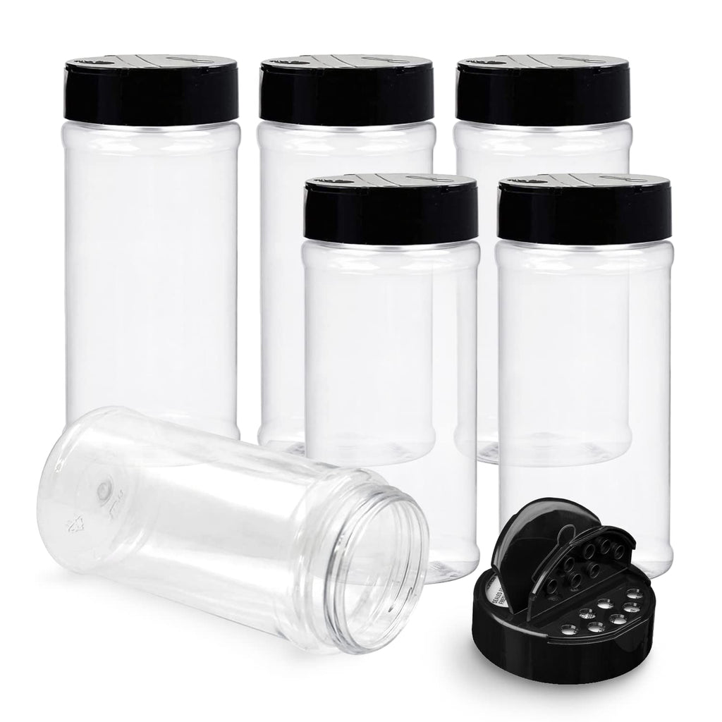 4Pcs Plastic Spice Jar Set with Shaker Lids for Seasoning Storage Kitchen