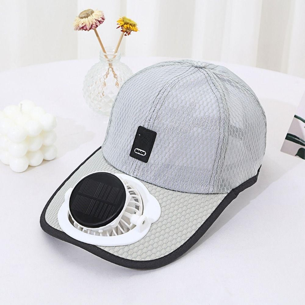 Solar Breeze Hat with Built In Cooling Fan and Mesh Sun Protection Design for Outdoor Activities