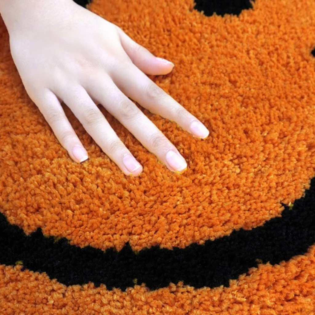 Twisted Smiling Tufted Handmade Carpet Rug, Soft Fluffy Microfiber Polyester Floor Mat with Rubber Backing for Bedroom, Bathroom, and Room Decor