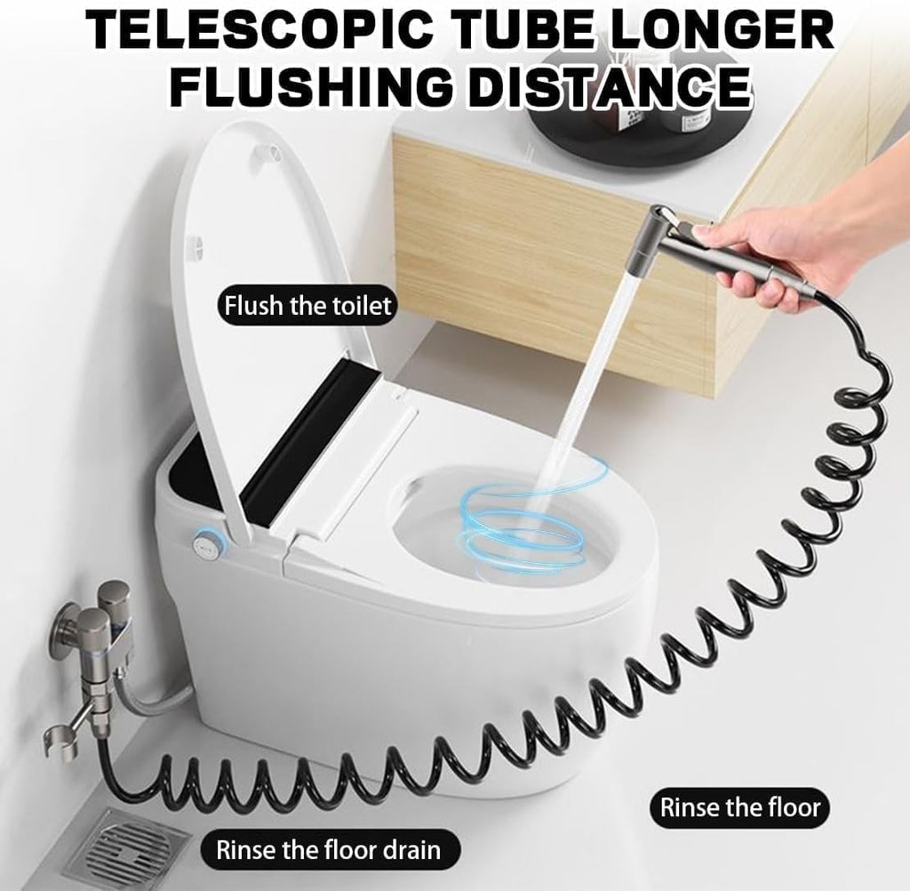 Handheld Toilet Bidet Sprayer with Dual Mode Pressure Control for Toilet Cleaning and Bathroom Use