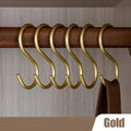 5 Pcs Aluminium S Shaped Hooks with Matte Finish for Multipurpose Home Hanging