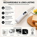 USB Rechargeable Heated Butter Knife with Stainless Steel Spreader Design for Butter Cheese and Toast