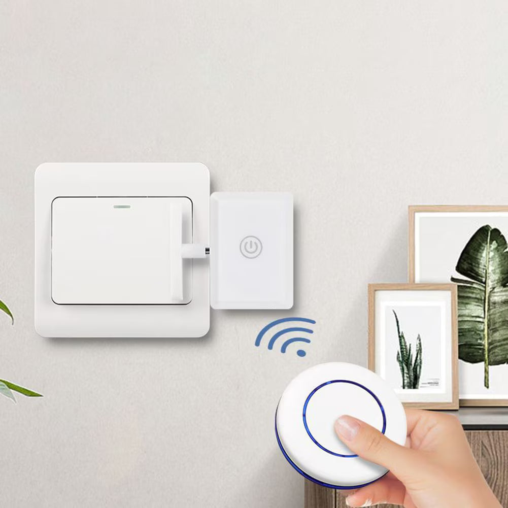 Wireless Remote Button Pusher with No Wiring Design for Lights Switches and Small Tools (Included Remote Control Switch)