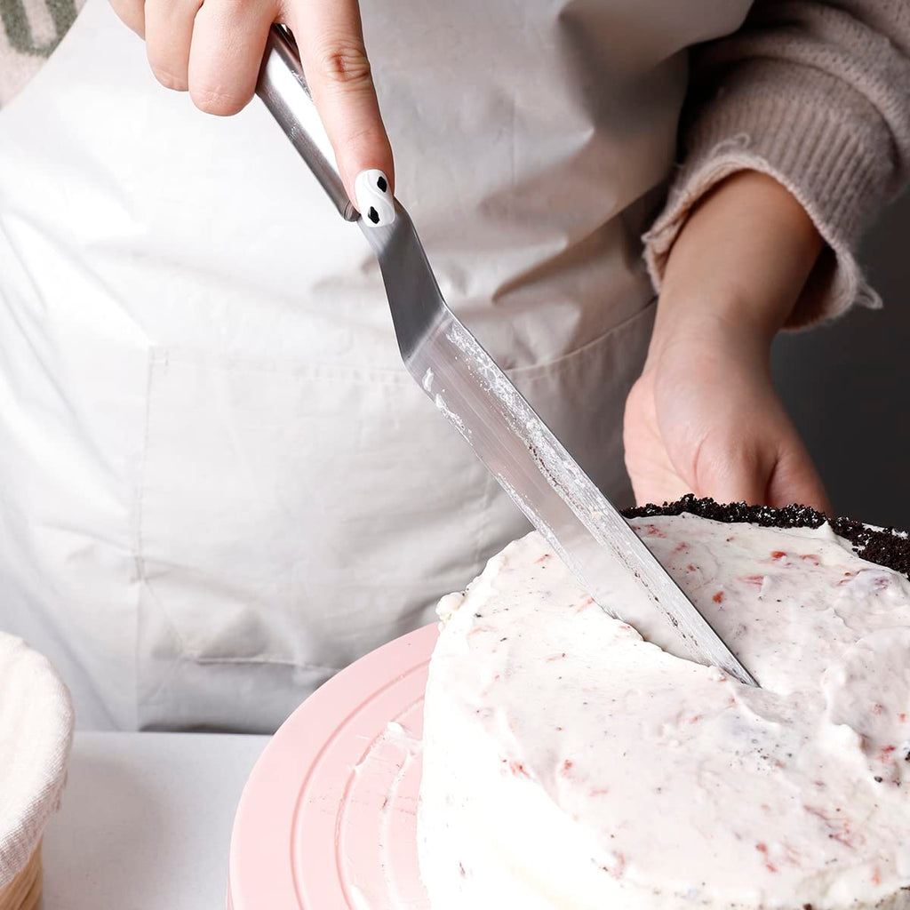 Stainless Steel Icing Frosting Spatula Set Straight and Curved Cake Decorating Tools