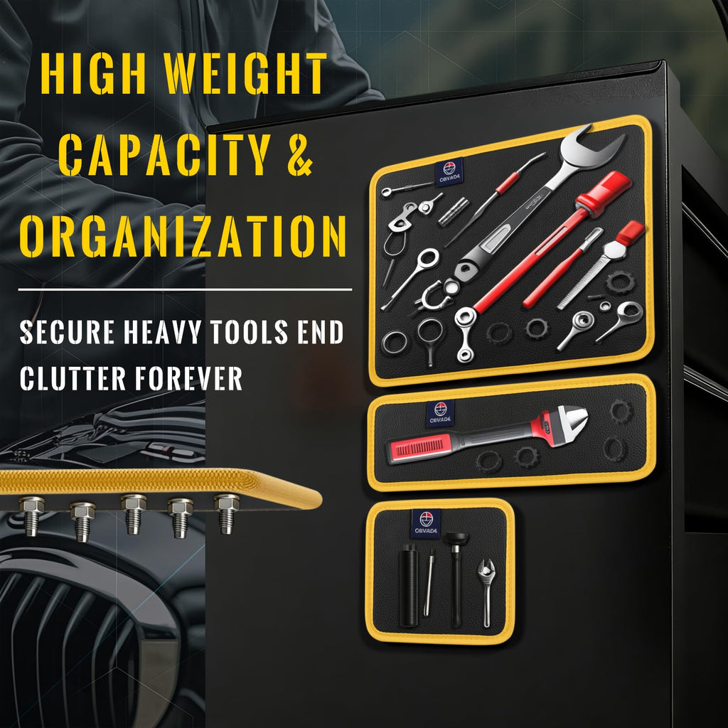 Magnetic Tool Mat Set with Parts Mat and Telescoping Pickup Tool for Mechanics Repairs and Small Hardware