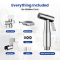 Stainless Steel Bidet Sprayer Set with Press Control Design for Toilet and Bathroom Cleaning