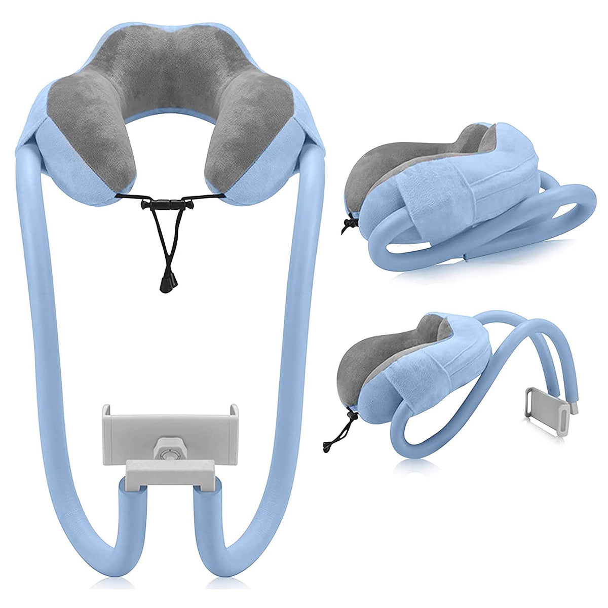 Neck Phone Holder with Flexible Gooseneck and 360° Rotation for Hands Free Viewing on Phones and Tablets