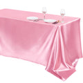Rectangle Satin Tablecloth Smooth Solid Color Table Cover for Wedding Party Dining Table Decor 57×57" (145×145cm)