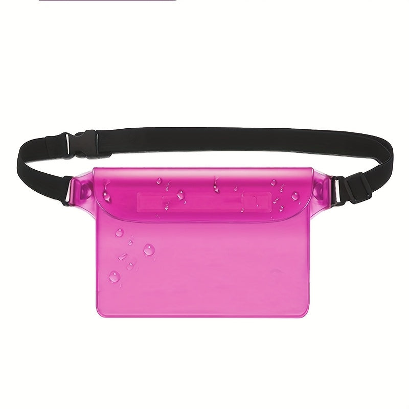 Waterproof Waist Bag with Three Layer Sealed Design for Swimming Beach and Travel Use