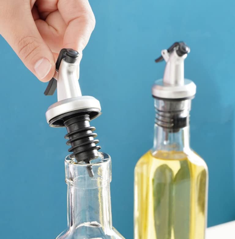 5Pcs Leakproof Oil Spouts Bottle Stopper Dispenser Set of 5 with Vented Design for Oil Vinegar Wine and Salad Use