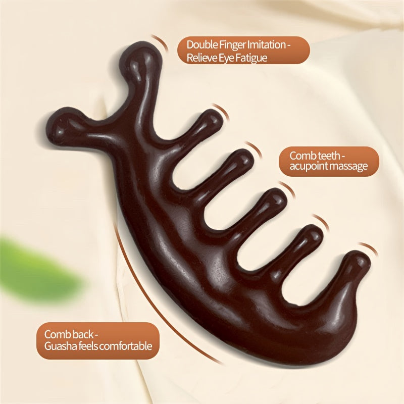 Natural Wood Scalp Massager Comb with Wide Tooth Design for Gentle Hair Care and Daily Use