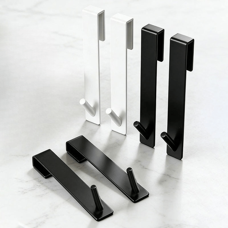 2 Pcs Stainless Steel Shower Door Hooks with S Shape Hanging Design for Towels and Bathrobes
