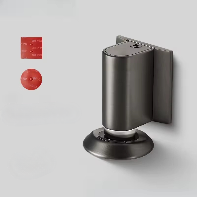 Magnetic Door Stopper with No Drill Adhesive Design for Floor Mounted Door Control