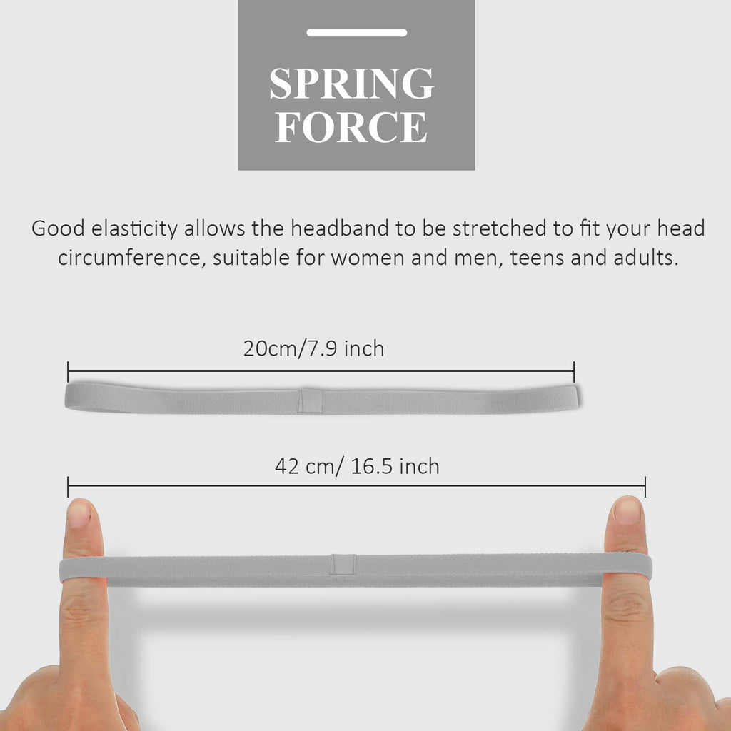 4Pcs Elastic Sports Headbands with Non Slip Design and Stretch Fit for Daily Exercise and Active Wear
