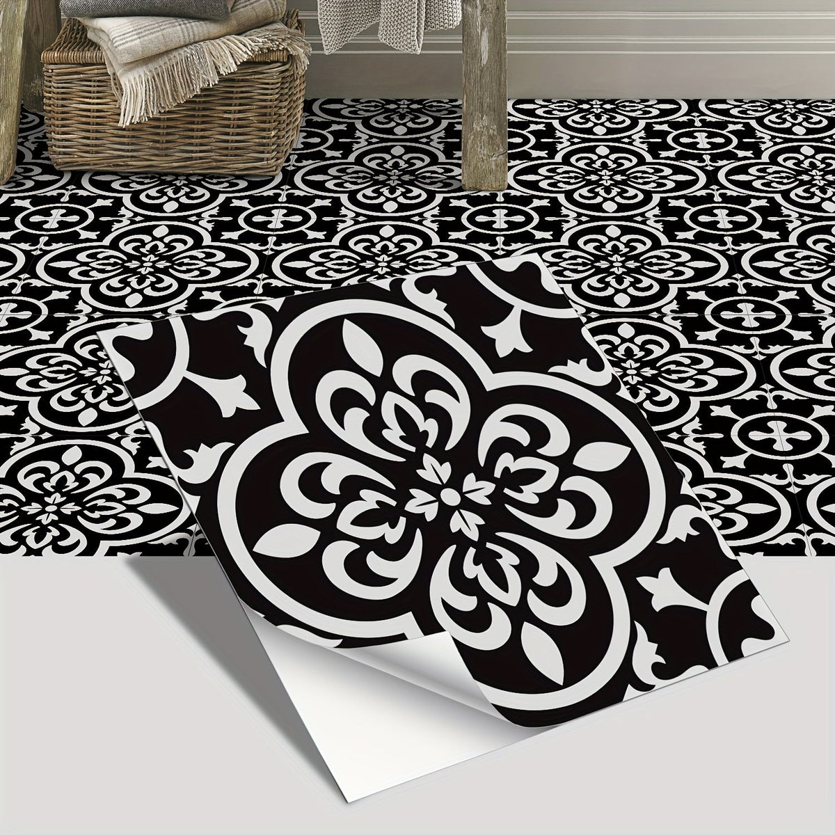 Peel Tile Stickers with Waterproof PVC Design for Kitchen and Bathroom Decoration