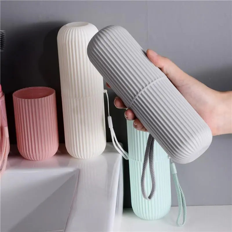 Travel Toothbrush Case with Compact PP Storage Design for Toiletries Camping and Daily Use
