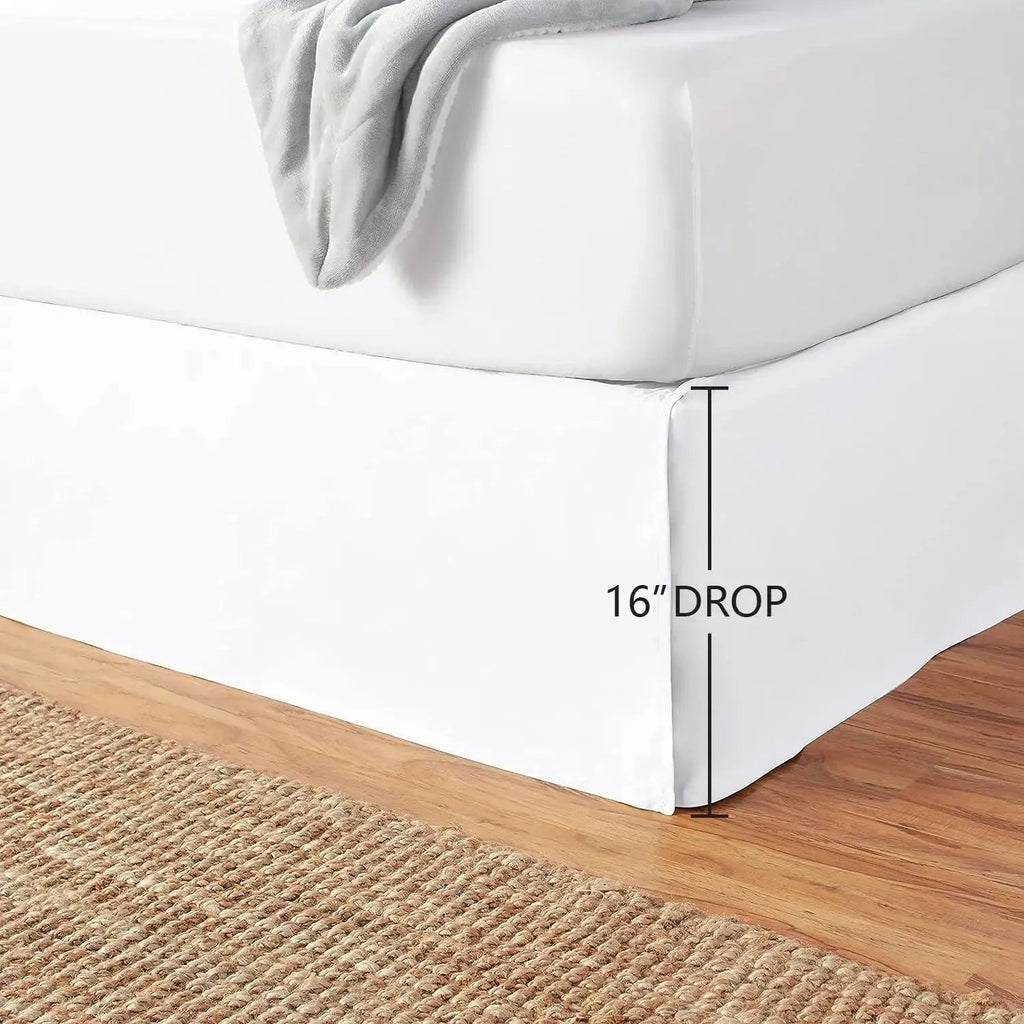 European Style Queen Bed Skirt Brushed Cloth Solid Color Dust Ruffle for 1.5m Beds
