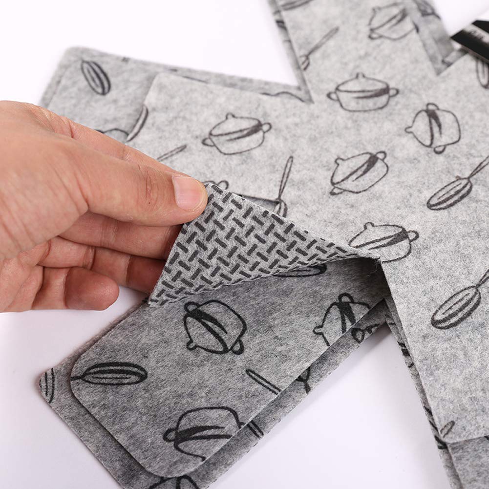 Non Woven Pan Protector Pads Cookware Divider Set for Pots Pans Scratch Protection Kitchen Storage
