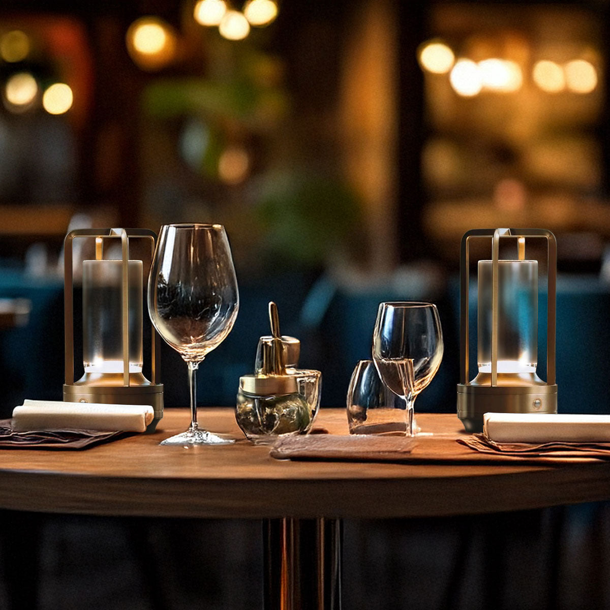 Rechargeable Crystal Table Lamp with Touch Control LED Design for Restaurants Bedrooms and Outdoor Use