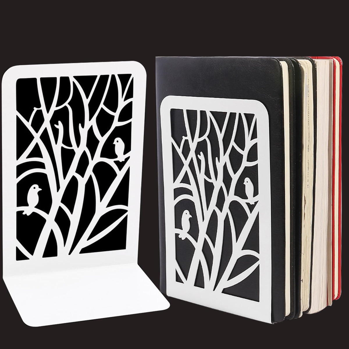 Tree of Life Metal Bookends Decorative Desktop Book Holder