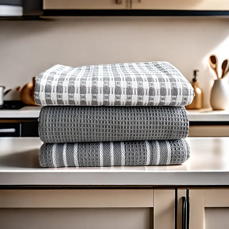 100% Cotton Flat Kitchen Towels 18 x 26 Inch Ultra Absorbent Soft Dish Towels
