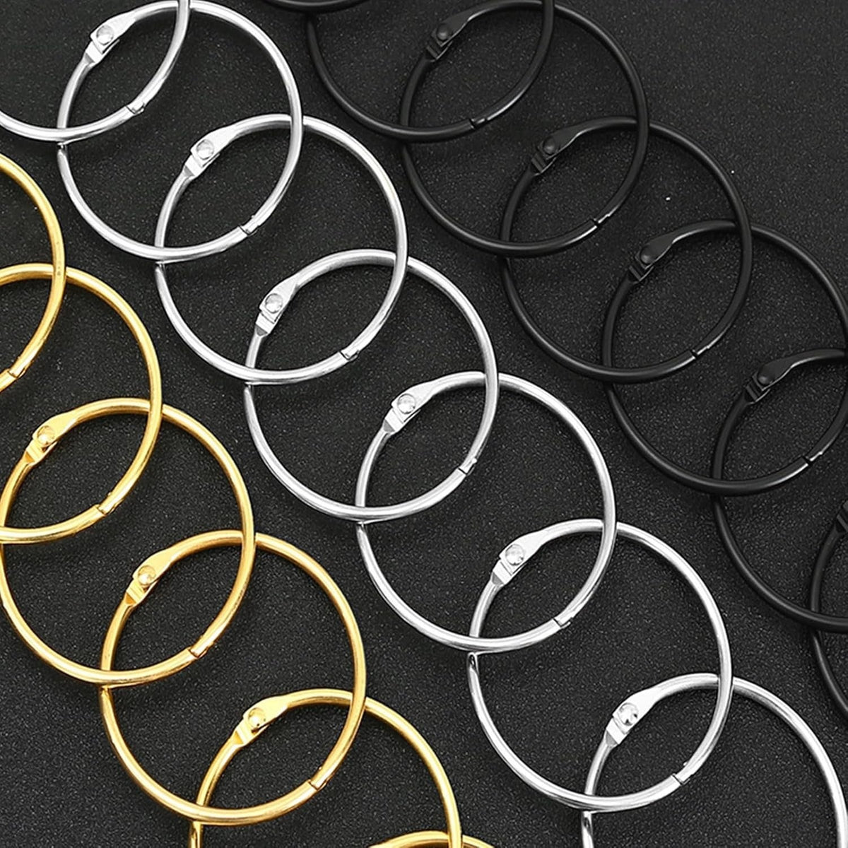 Metal Curtain O Rings with Rust Resistant Smooth Glide Design for Shower and Bathroom Curtains