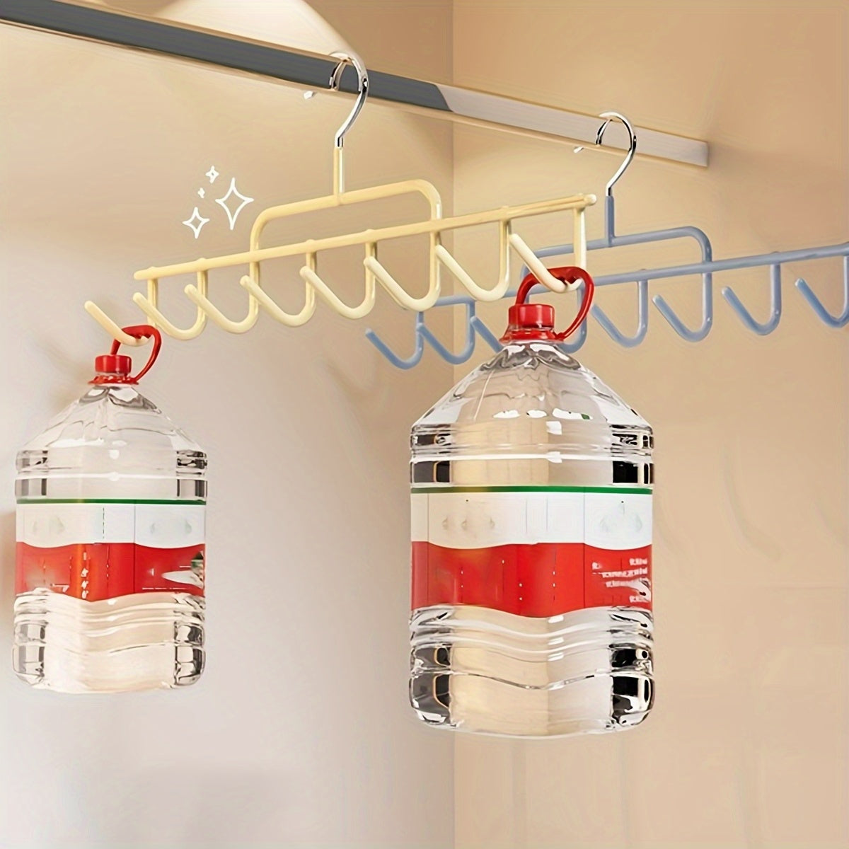 3Pcs of Multifunctional Clothes Hanger with Rotating Dip Hooks for Space Saving Closet Storage