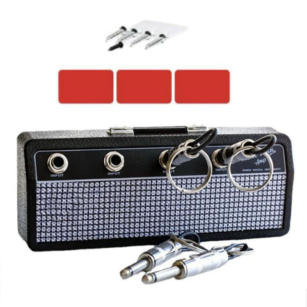 Creative Retro Wall-Mounted Guitar Key Holder Made of Zinc Alloy for Organizing Keys and Music-Themed Home Decor