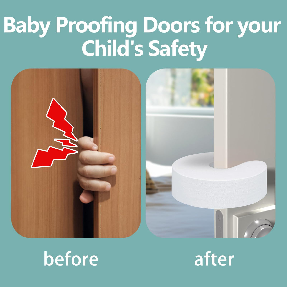 Foam Door Guards with Soft Anti Slam Design for Child Safety and Finger Protection