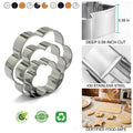 12Pcs Stainless Steel Cookie Cutter Set with Multi Shape Design for Baking Biscuit Dough and Fruit Cutting
