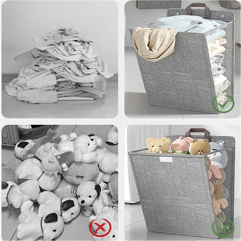 Wallora Adhesive Laundry Basket - Easy Peel-and-Stick Wall-Mount Laundry Organizer