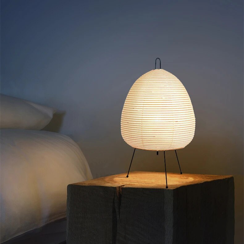 Japanese Rice Paper Table Lamp with Soft Ambient Glow