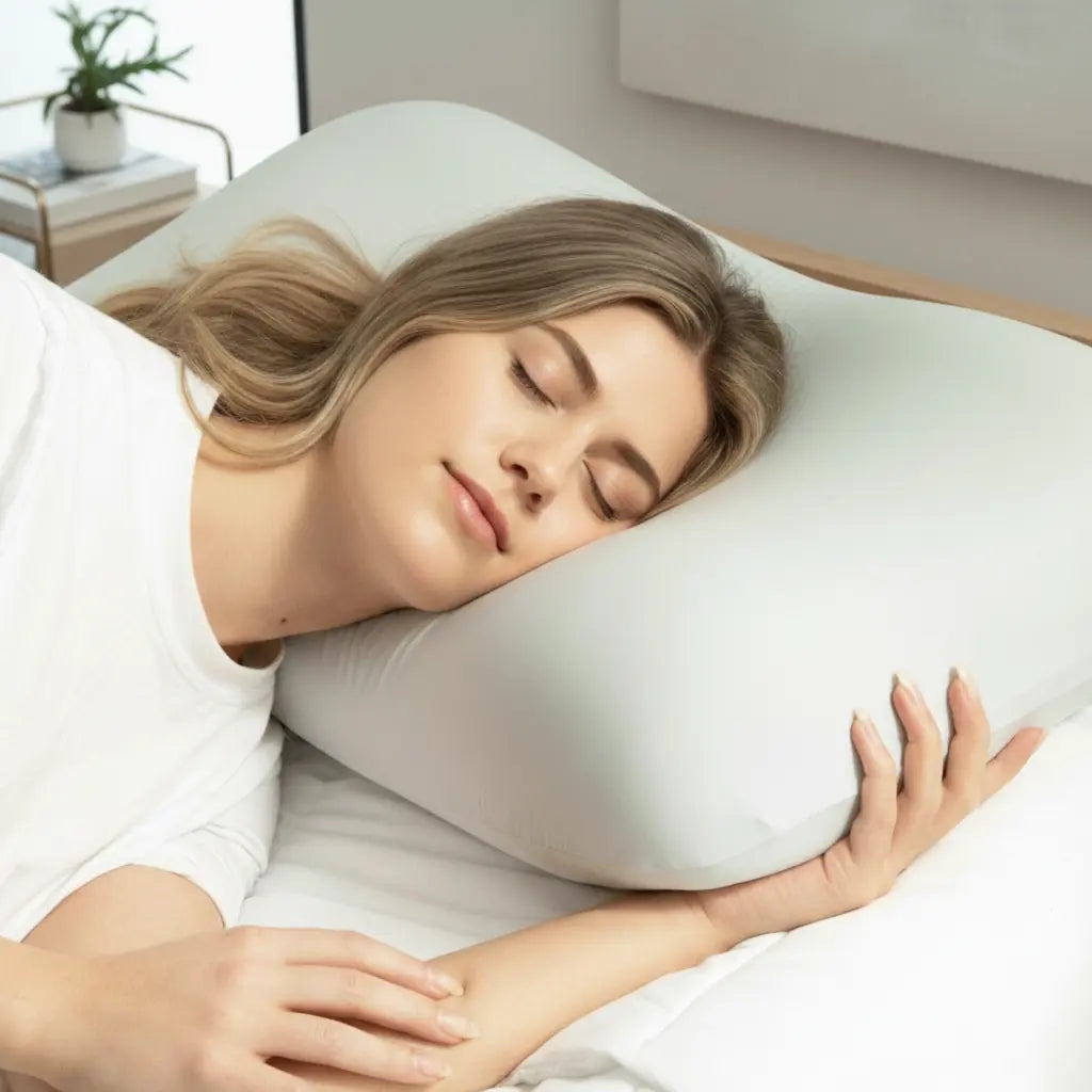 Ergonomic Contour Memory Foam Pillow with Adaptive Shape for Side and Back Sleeping Comfort
