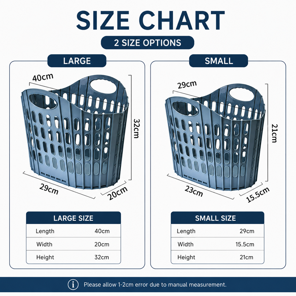 Foldable Laundry Hamper Portable High Capacity Clothes Basket