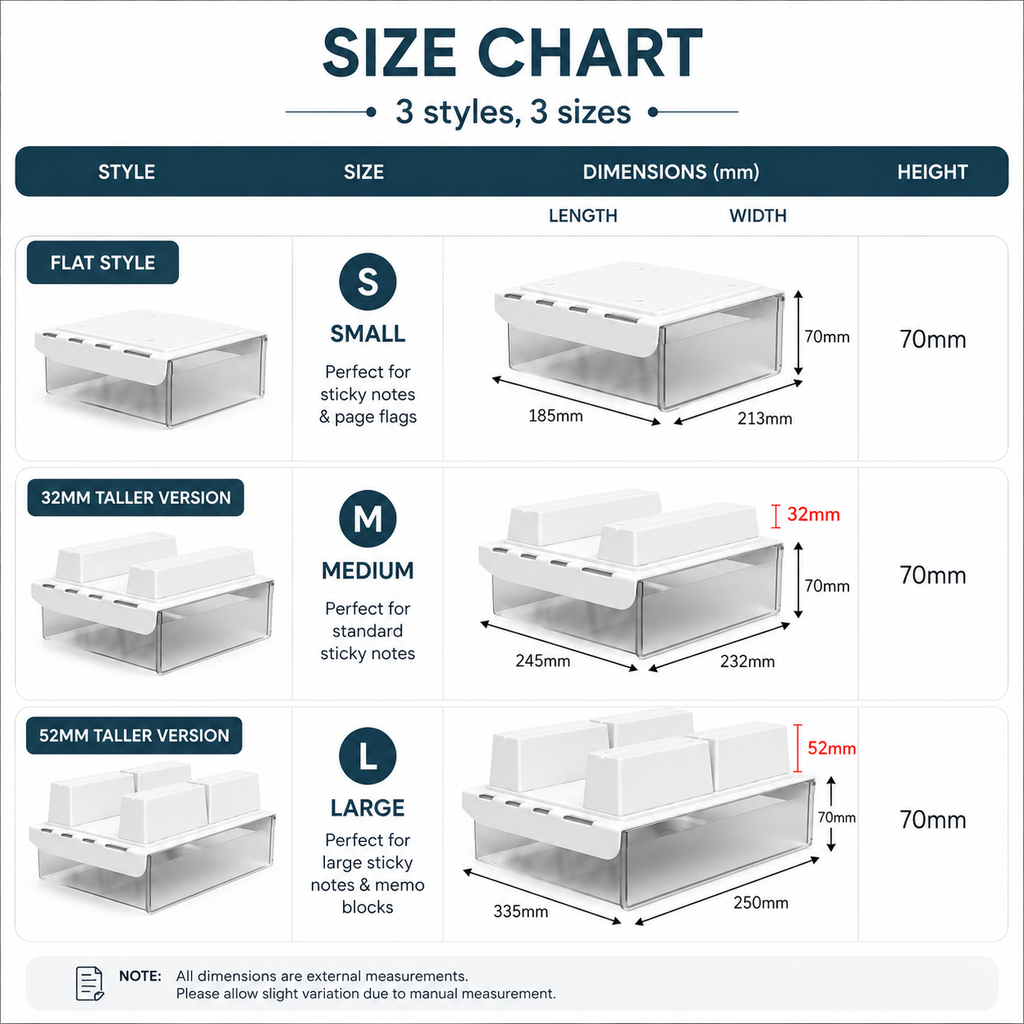 Hidden Under Desk Drawer with Self Adhesive Sliding Design for Office and Workspace Storage
