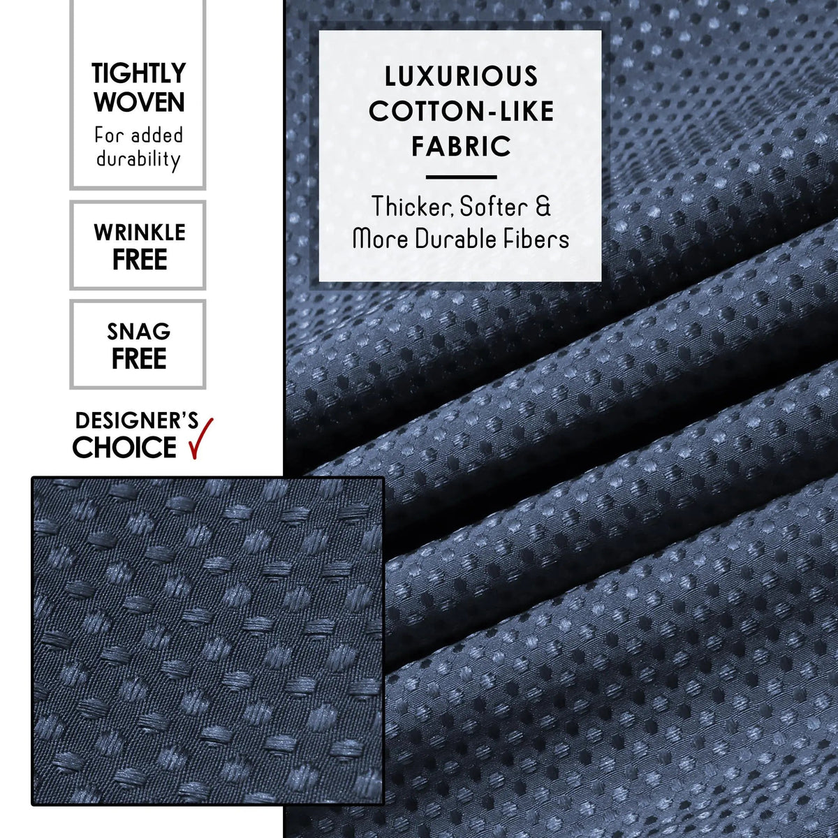 Blackout Curtain Set with Thermal Coated Lining for Bedroom, Living Room, and Home Privacy Control