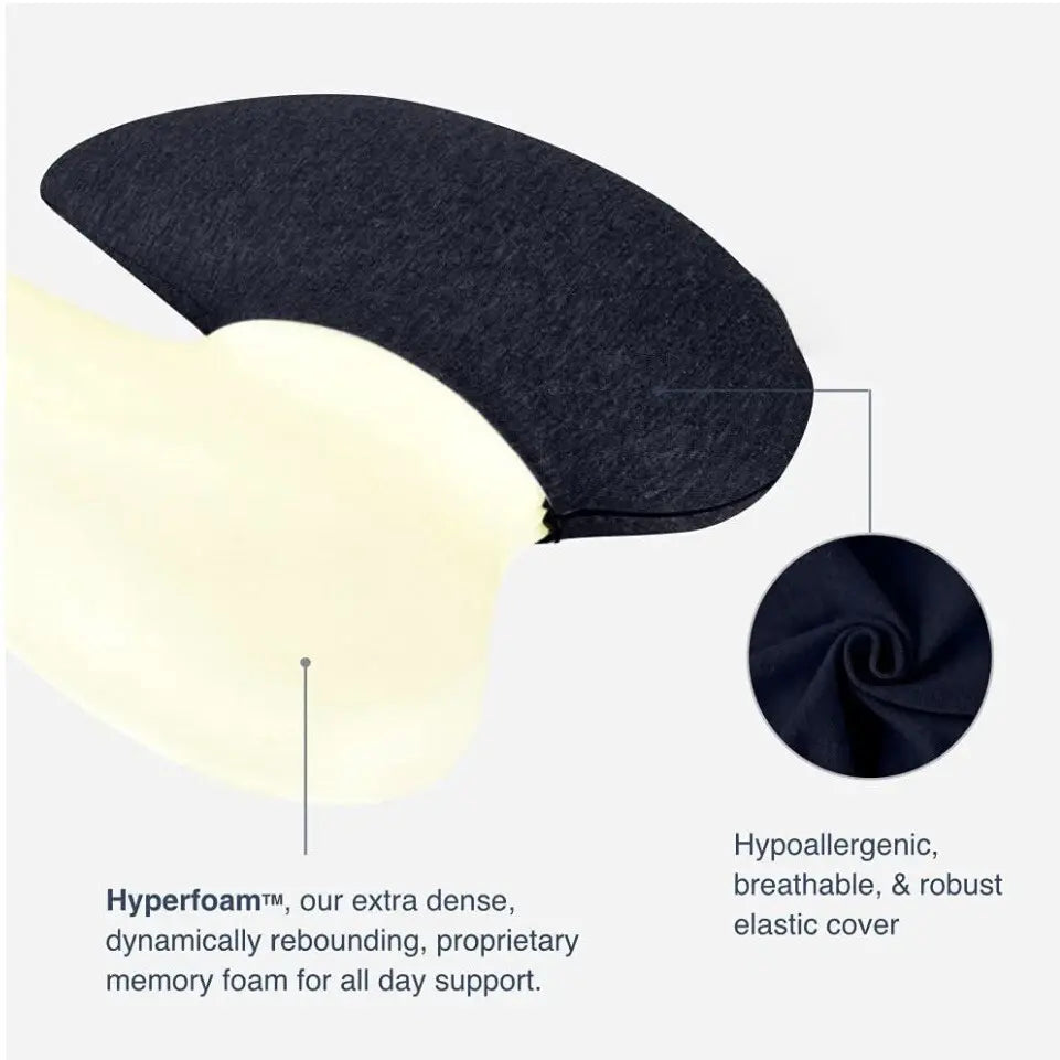 Lumbar Pillow Chair Set with Memory Foam Support Cushions for Office Chair and Home Seating