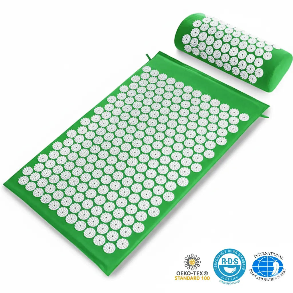 Acupressure Mat and Pillow Set for Back & Neck Pain Relief and Deep Muscle Relaxation