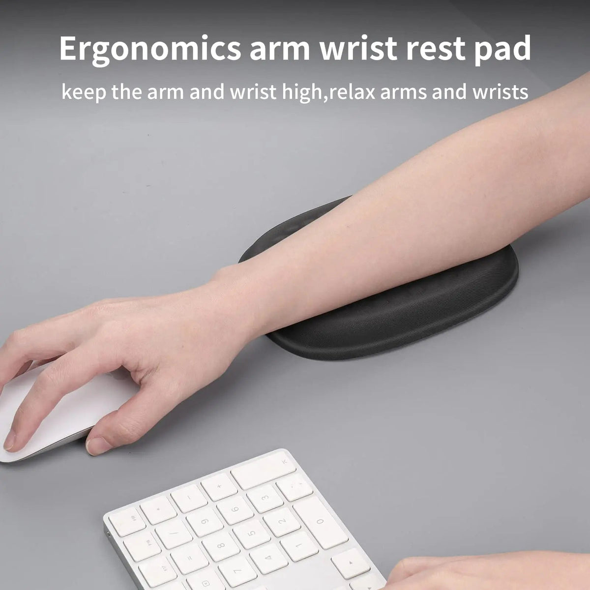 Ergonomic Desk Wrist Rest Pad with Soft Cushion Support for Computer and Mouse Use
