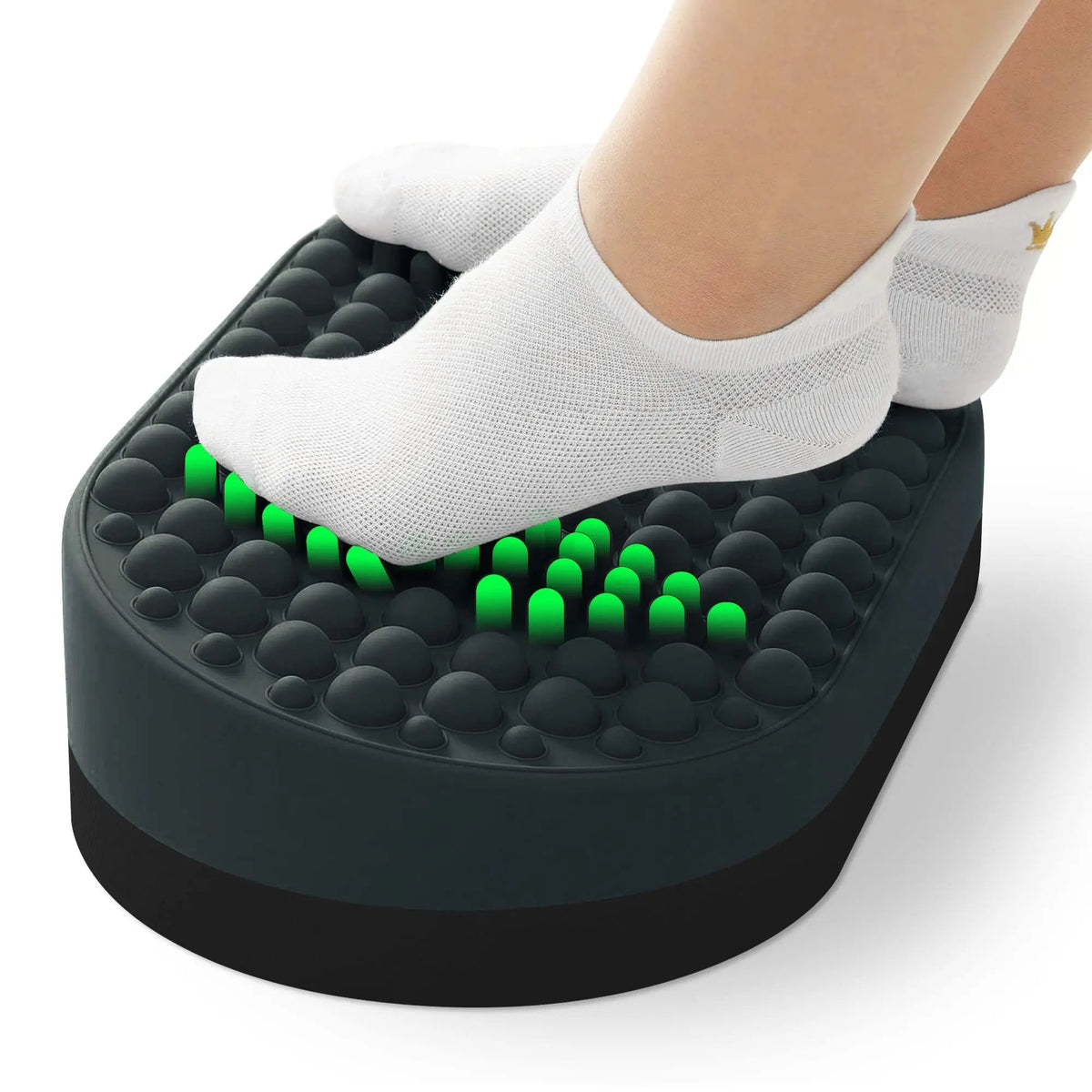 Soft Silicone Foot Rest for Under Desk Use with Stable Ottoman Style Support for Home and Office